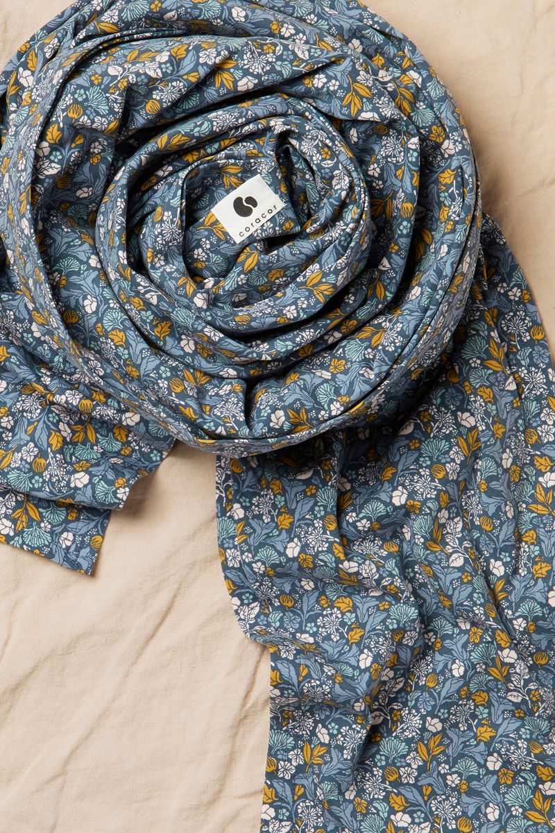 Coracor Tinyflower Blue Baby wrap