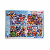Marvel, kartongpussel, 4 olika pussel med 20-60 bitar, skick B