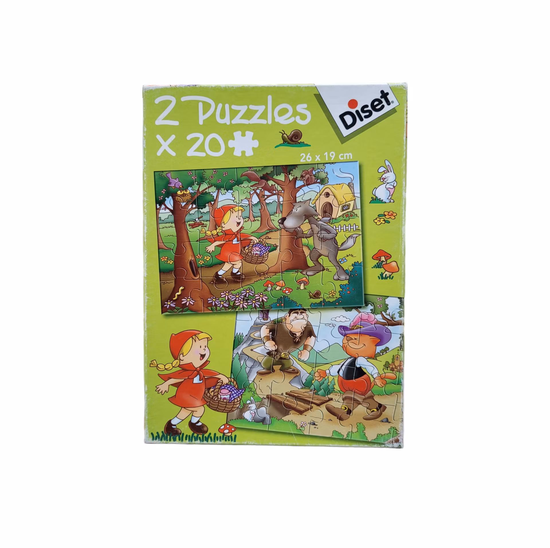 Sagopussel, kartongpussel, 2 x 20 bitar, skick B