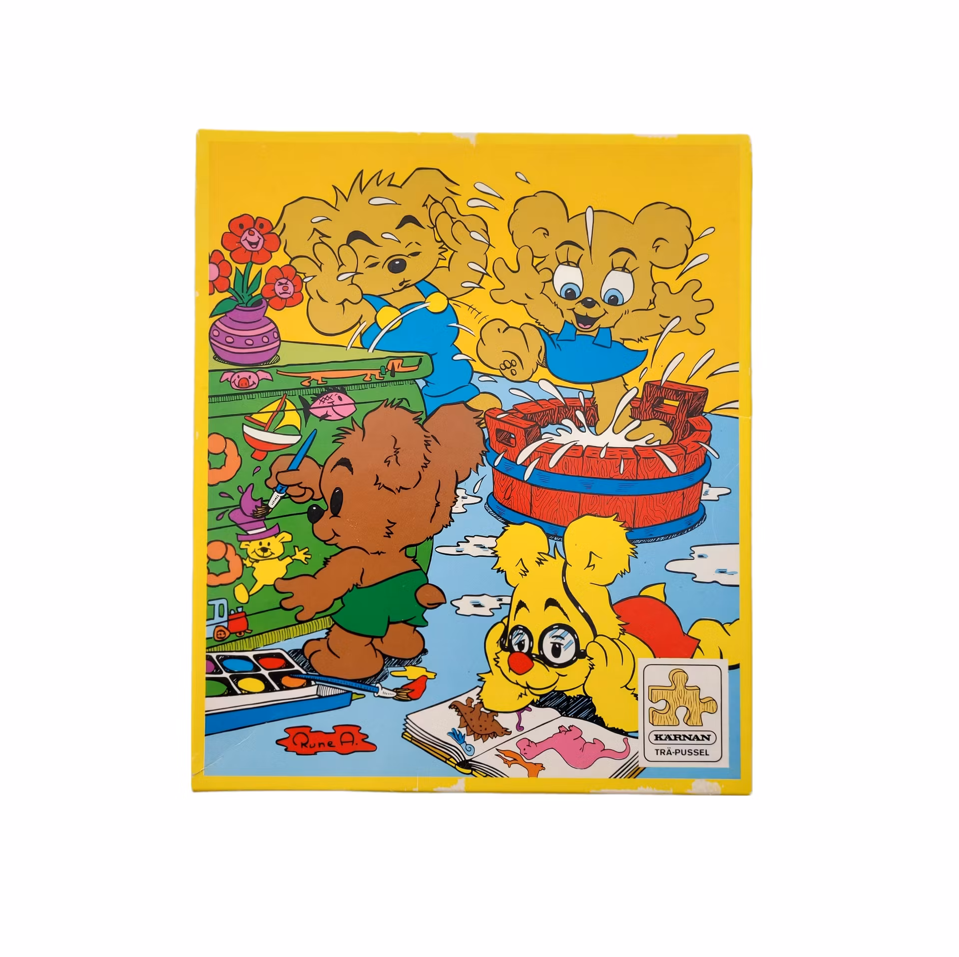 Bamse-pussel, träpussel, 40 bitar, skick B