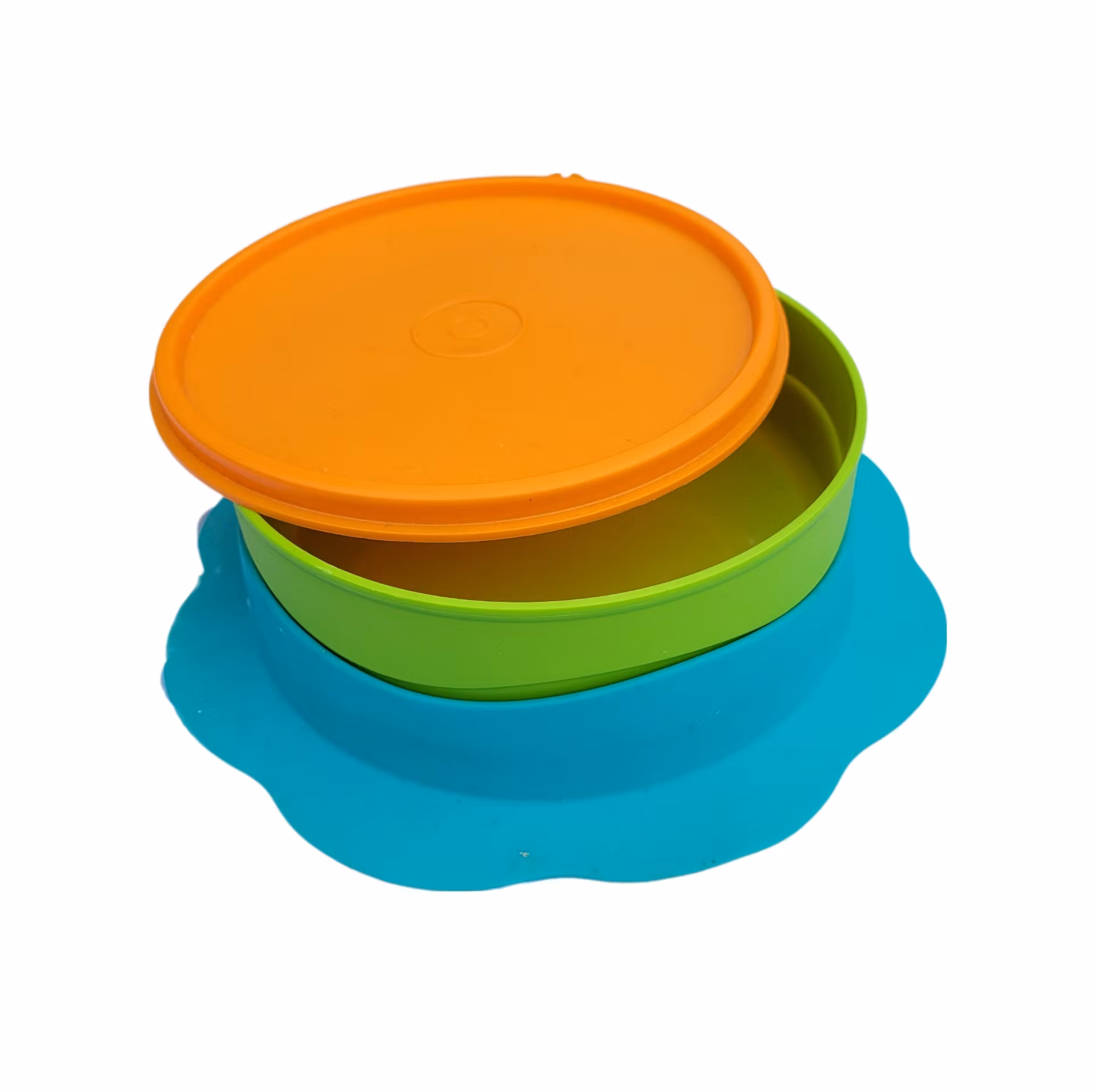 Burk/tallrik med lock, Tupperware, skick B