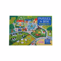 Bondgårds-pussel, kartongpussel, 100 bitar, skick A