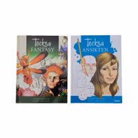 Teckna ansikten + Teckna fantasy, skick B