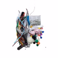 Blandat pysselmaterial enligt bild, skick B