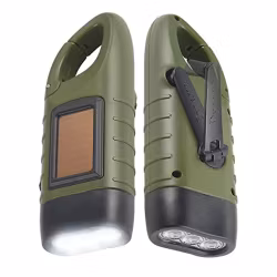 Dynamo- och solcellsficklampa