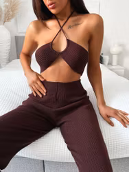 Robyn Ribbed Set - Dark Burgundy