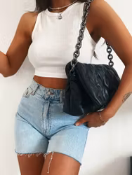 Basic Ribbed Top - White