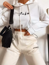 Babe Hoodie - White