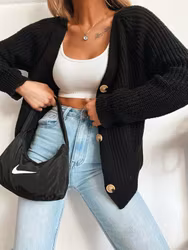 Back To Basic Cardigan - Black