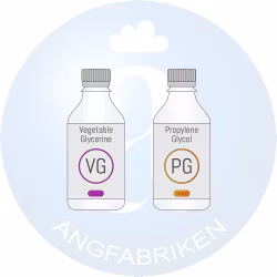 Basvätska i olika blandningar och storlekar
