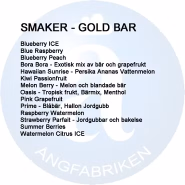 10p Gold Bar engångsvejp 20mg