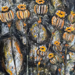Stone and flowers