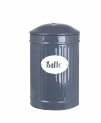 Rund kaffeburk i blått