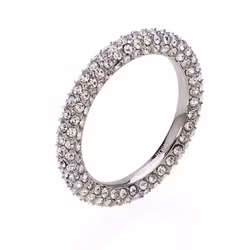 Lola crystal ring i silver med klara stenar