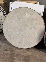 Vitt mosaik bord