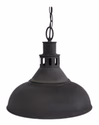 Fabriks lampa i antik svart