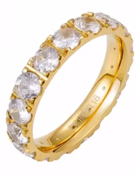 Stella ring i guld med klara stenar