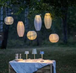 SOLCELLSDEKORATION FESTA beige rund