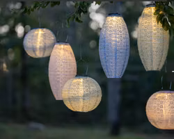 SOLCELLSDEKORATION FESTA beige rund
