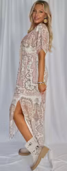Camille klänning rosa paisley