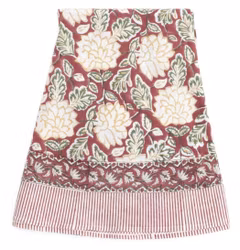 Bordsduk Dahlia röd/grön rund 160 cm diam