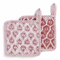 Grytlappar Kalini röd 2-pack