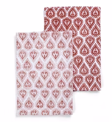 Kökshandduk Kalini röd 2-pack