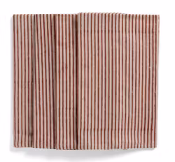 Servetter Stripe 4-pack röd på natur beige