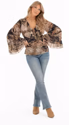 Bodhi blus Sahara sand-blå