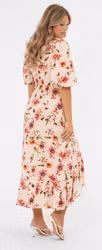 Aveline klänning creme/rosa