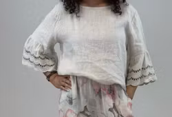 Ronja linne blus beige