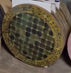 Mosaikbord gul/grönt