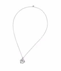 Lilly långt halsband silver