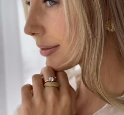 Stella solitär ring guld
