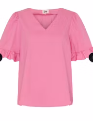 Sigga volang blus rosa i strl.XL