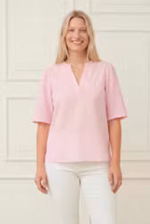 Mila blus rosa randig i strl. 2xXL