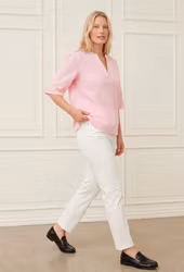 Mila blus rosa randig i strl. 2xXL