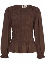 Noel smock blus brun