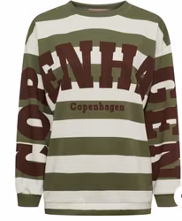 Nerina sweatshirt militärgrön/ brun