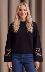 Gwen stickad pullover svart