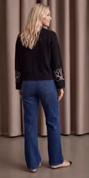 Gwen stickad pullover svart