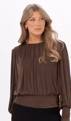 Ruth blus espresso brun