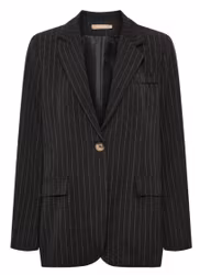 Dusk blazer svart kritstrecksrandig