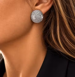 Rondo stud örhängen silver