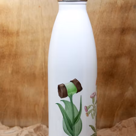Vattenflaska kakblommor