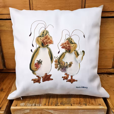 Kudde Samtalets blomster, melonpingviner