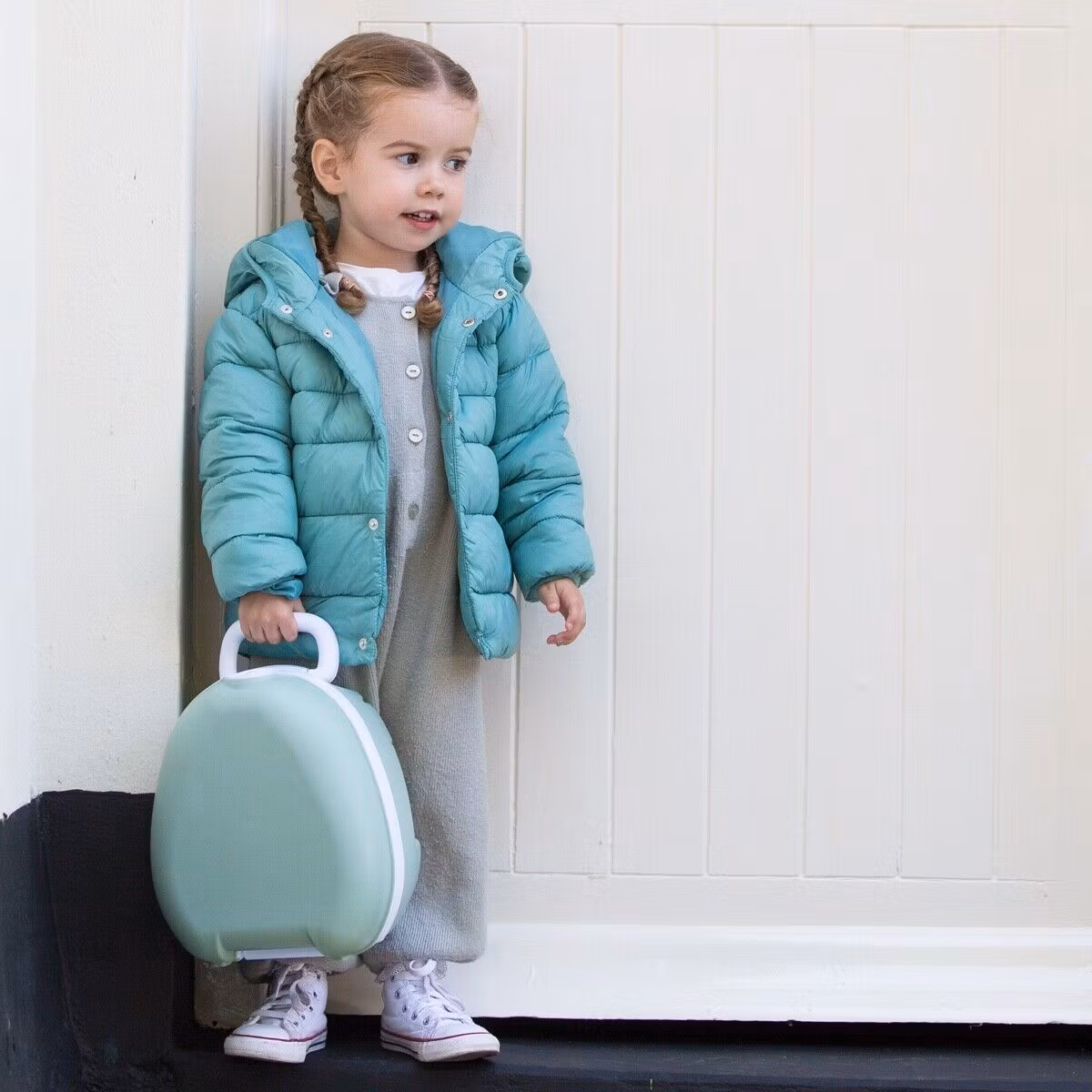 Pottetræning med pottetræningssæt Pastelgrøn