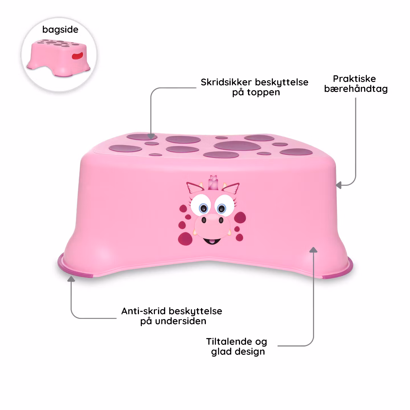 My Carry Potty børneskammel Pink Drage