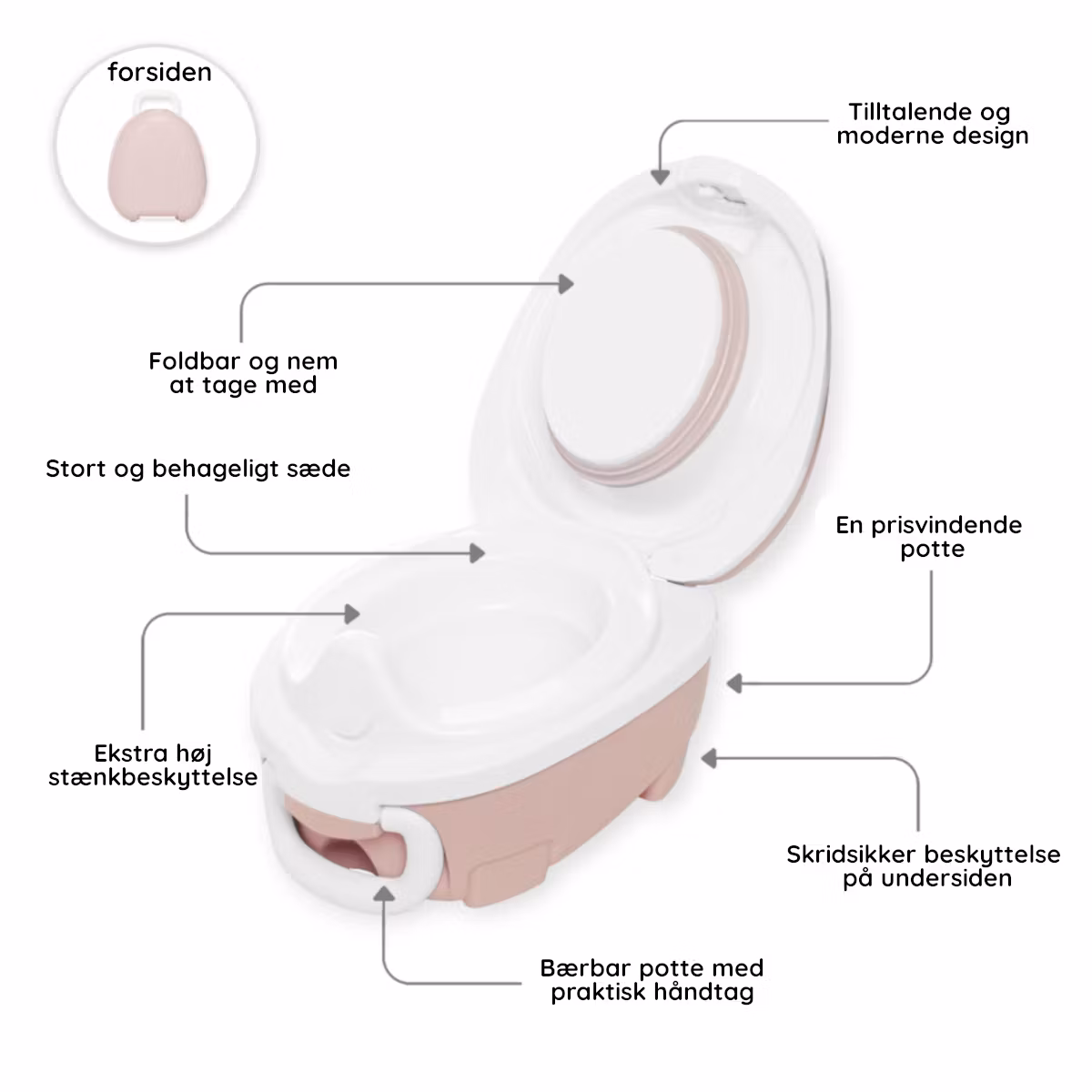 My Carry Potty bærbar potte Pastelpink