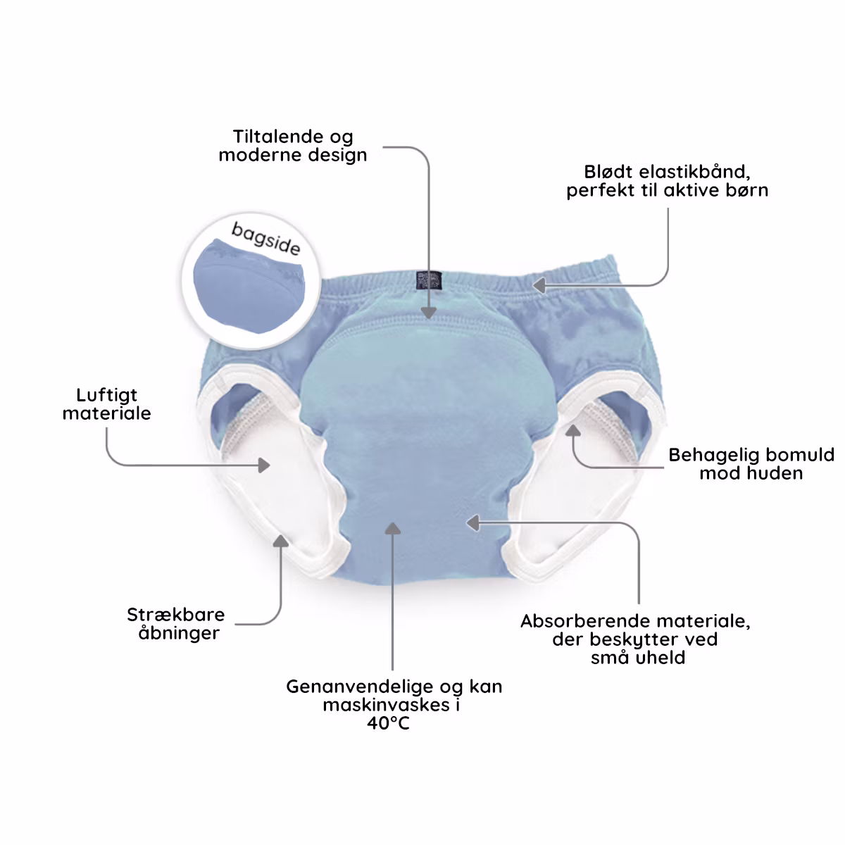 My Carry Potty pottetræningsbukser Pastelblå 3-pak